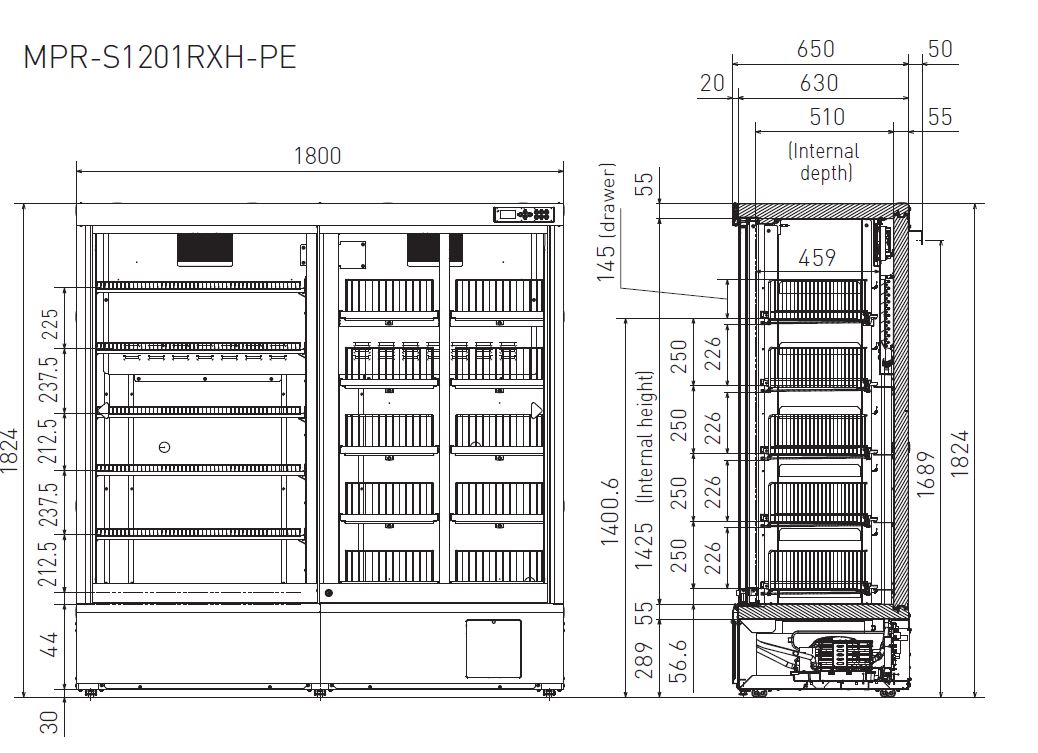 MPRS1201HPE Refrigerador farmacéutico PHCbi