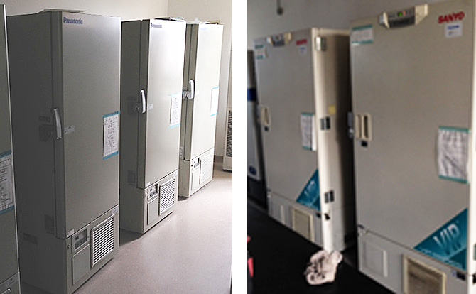 Ultra low temperature freezers already installed