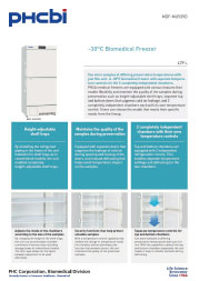 Product brochure of Biomedical Freezer MDF-MU539D