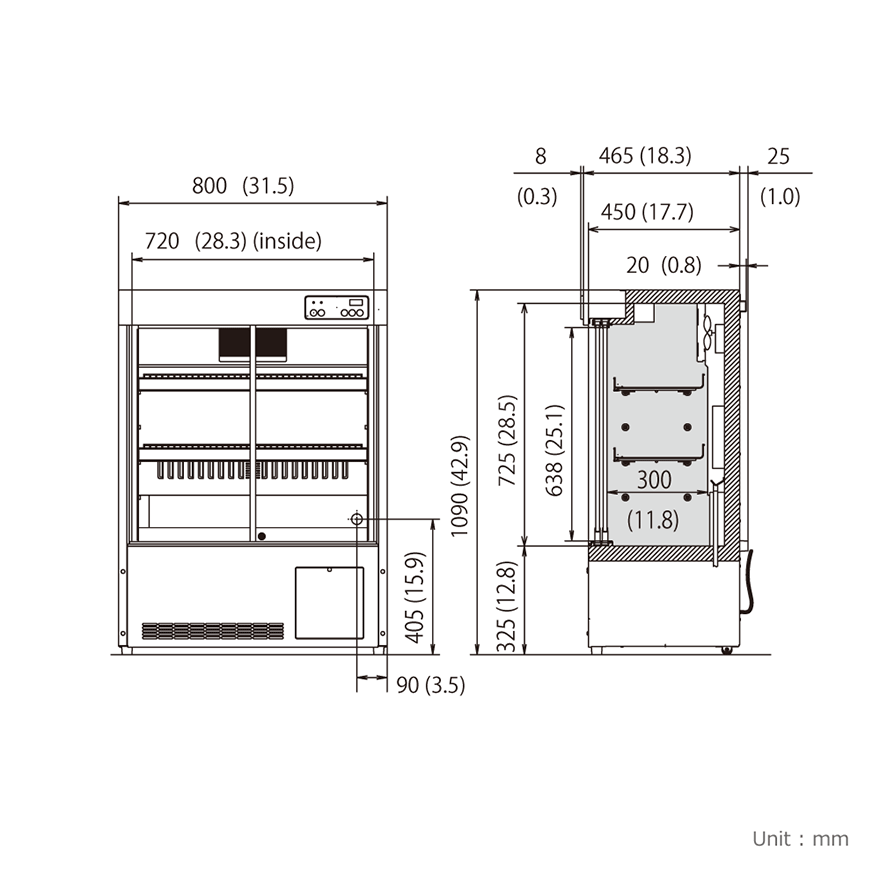 MPR-S163 | Sliding Door Pharmaceutical Refrigerator | PHCbi