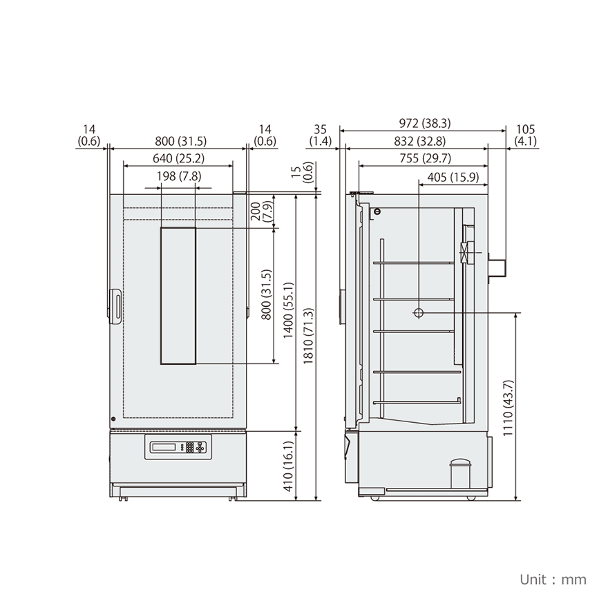 MIR-554 Dimensions