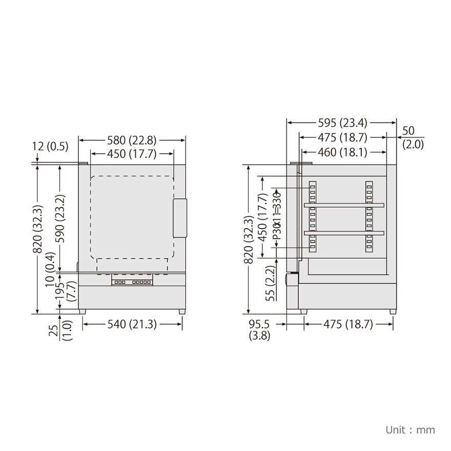 MIR-H163 Dimension Drawing
