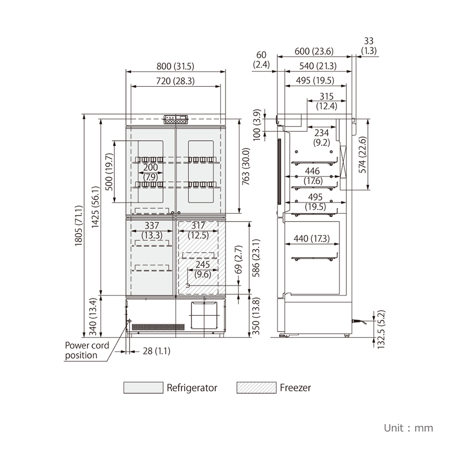 MPR-414F Dimensions