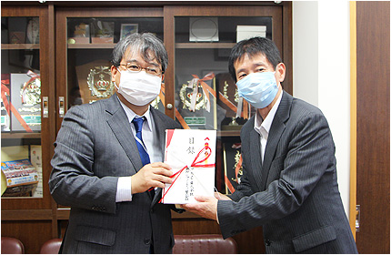 Presentation of masks to two special support education schools image