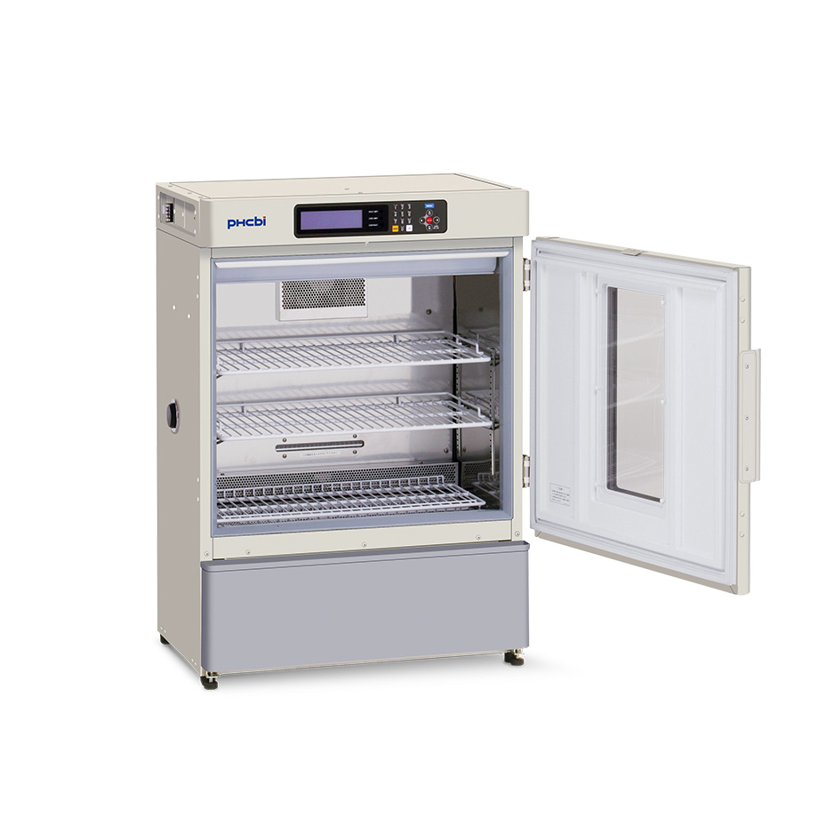 Heated and cooled incubator with door open MIR-154-PA