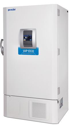 VIP ECO ultra low freezer.  This upright lab freezer model is MDF-DU702VH-PA