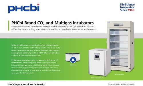 PHCbi Brand CO2 and Multigas Incubators Brochure
