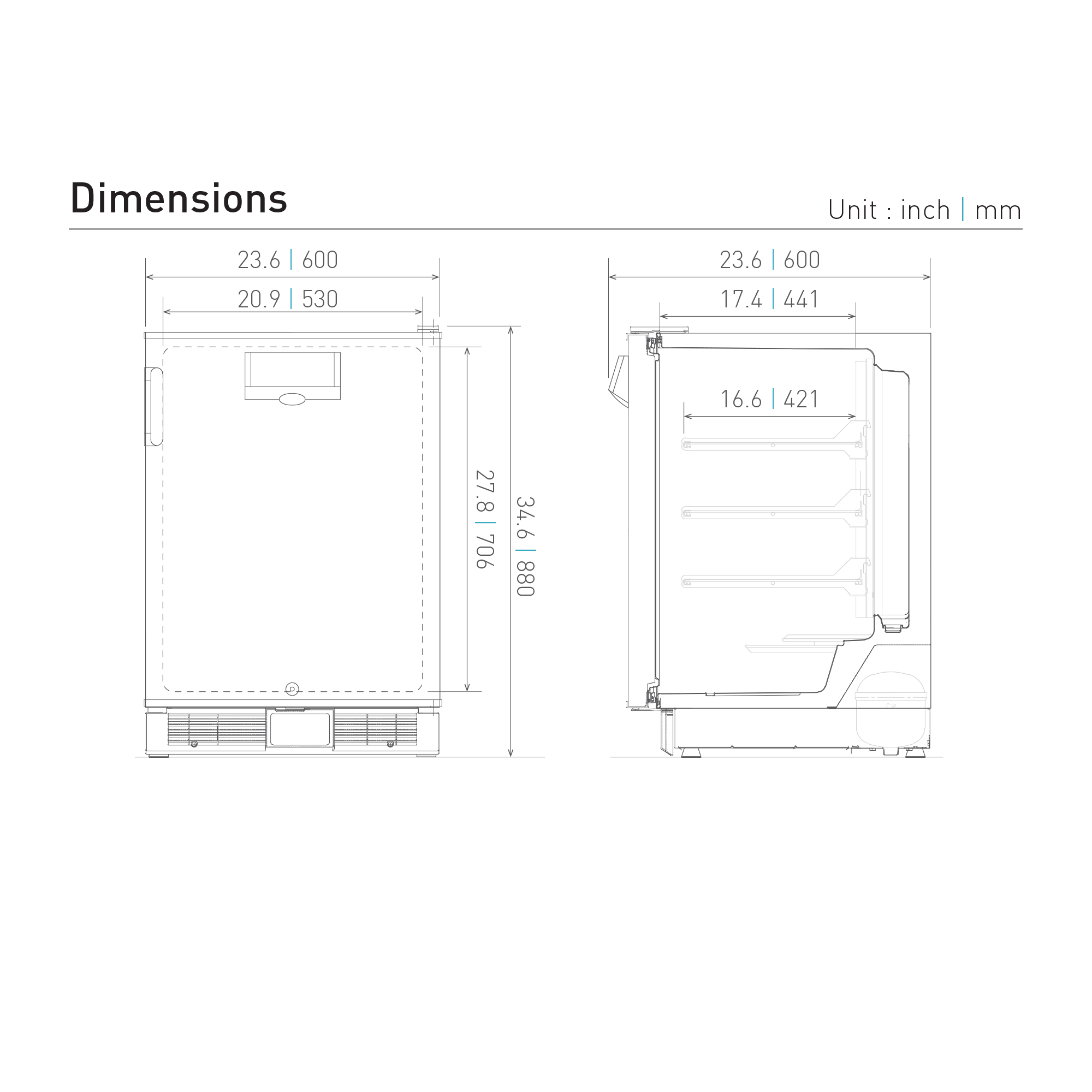 Undercounter Pharmacy Refrigerator SRL6111WPA PHC